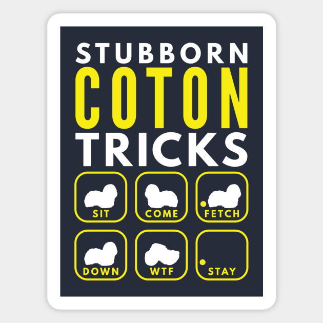 Stubborn Coton Tricks - Dog Training Magnet by DoggyStyles